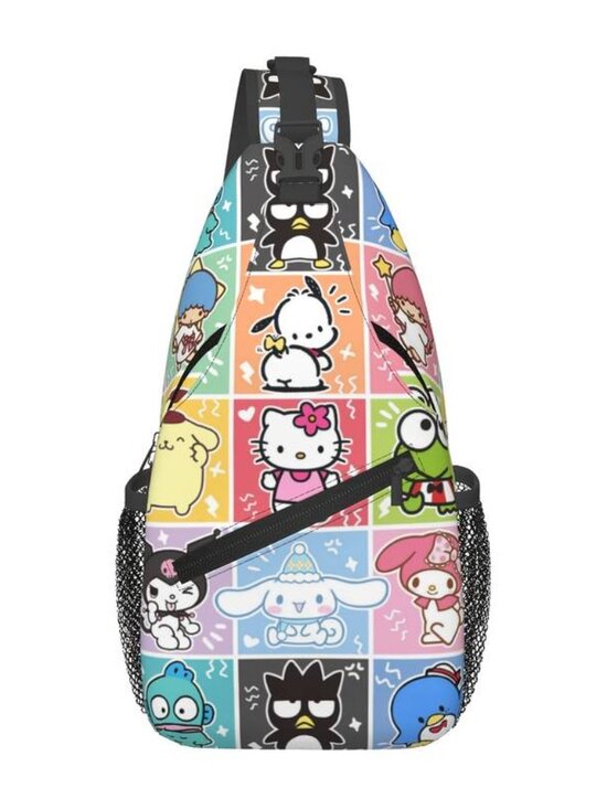 Sling Backpack Women Casual Geometric Crossbody Adjustable Strap Travel Pack main image 8